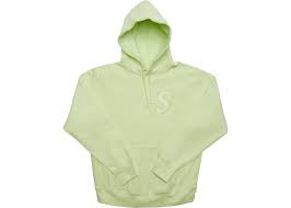 Supreme Tonal S Logo Hoodie - Pale Lime