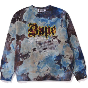 Bape TIE DYE BOOMBOX CREWNECK RELAXED FIT MENS