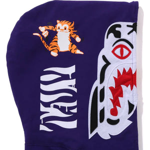 Bape Tiger Full Zip Hoodie Purple