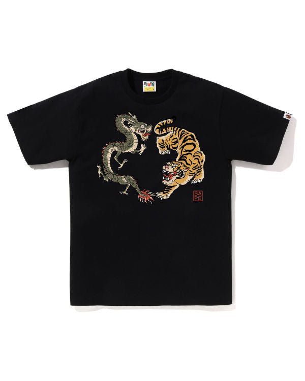 Bape Japan Culture Tiger And Dragon Tee Black