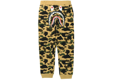 BAPE 1st Camo Shark Slim Sweat Pants (SS22) Yellow