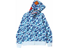 Load image into Gallery viewer, BAPE ABC Camo Shark Full Zip Hoodie Blue