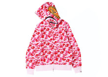 Load image into Gallery viewer, BAPE ABC Camo Shark Full Zip Hoodie Pink
