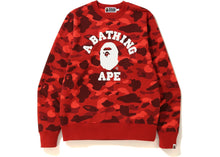 Load image into Gallery viewer, BAPE Color Camo College Crewneck Red