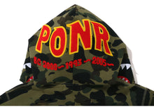 Load image into Gallery viewer, BAPE PONR 1st Camo Shark Full Zip Hoodie Green