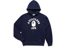 Load image into Gallery viewer, BAPE x JJJJound Relaxed Classic College Pullover Hoodie Navy
