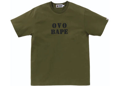 BAPE x OVO Stencil Logo Tee Olivedrab