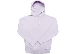 Supreme hoodie light purple bottom corner logo