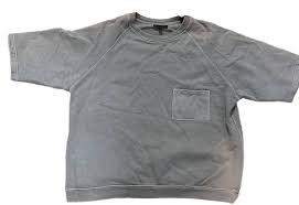 Yeezy SEASON3 half sleeve Oversize Heavy weight pocket sweatshirt GREY