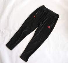 KITH x ADIDAS VELOUR TRACK PANTS BLACK/RED