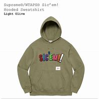 Supreme WTAPS Sic’em! Hooded Sweatshirt Light Olive