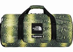 Supreme The North Face Snakeskin Flyweight Duffle Bag Green